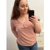 Tunika oversize krátký rukáv dámská  (L/XL/2XL ONE SIZE) ITALSKÁ MÓDA IMD22346/DR (Velikost L/XL, Barva bílá)
