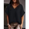 Tunika oversize krátký rukáv dámská  (L/XL/2XL ONE SIZE) ITALSKÁ MÓDA IMD22346/DR (Velikost L/XL, Barva bílá)
