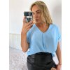 Tunika oversize krátký rukáv dámská  (L/XL/2XL ONE SIZE) ITALSKÁ MÓDA IMD22346/DR (Velikost L/XL, Barva bílá)