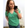 Tunika oversize krátký rukáv dámská  (L/XL/2XL ONE SIZE) ITALSKÁ MÓDA IMD22346/DR (Velikost L/XL, Barva bílá)
