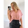 Tunika oversize krátký rukáv dámská  (L/XL/2XL ONE SIZE) ITALSKÁ MÓDA IMD22346/DR (Velikost L/XL, Barva bílá)