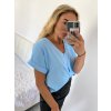 Tunika oversize krátký rukáv dámská  (L/XL/2XL ONE SIZE) ITALSKÁ MÓDA IMD22346/DR (Velikost L/XL, Barva bílá)
