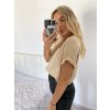 Tunika oversize krátký rukáv dámská  (L/XL/2XL ONE SIZE) ITALSKÁ MÓDA IMD22346/DR (Velikost L/XL, Barva bílá)