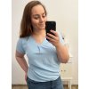 Tunika oversize krátký rukáv dámská  (L/XL/2XL ONE SIZE) ITALSKÁ MÓDA IMD22346/DR (Velikost L/XL, Barva bílá)