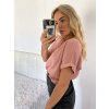 Tunika oversize krátký rukáv dámská  (L/XL/2XL ONE SIZE) ITALSKÁ MÓDA IMD22346/DR (Velikost L/XL, Barva bílá)