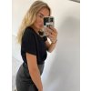 Tunika oversize krátký rukáv dámská  (L/XL/2XL ONE SIZE) ITALSKÁ MÓDA IMD22346/DR (Velikost L/XL, Barva bílá)
