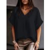 Tunika oversize krátký rukáv dámská  (L/XL/2XL ONE SIZE) ITALSKÁ MÓDA IMD22346/DR (Velikost L/XL, Barva bílá)