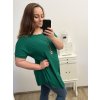 Tunika s příveškem krátký rukáv dámská nadrozměr (2XL/3XL/4XL ONE SIZE) ITALSKÁ MÓDA IMC23020/DU (Velikost 3XL/4XL, Barva Černá)