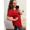 Tunika s příveškem krátký rukáv dámská nadrozměr (2XL/3XL/4XL ONE SIZE) ITALSKÁ MÓDA IMC23020/DU (Velikost 3XL/4XL, Barva Černá)
