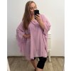 Tunika oversize krátký rukáv dámská nadrozměr (XL/2XL/3XL/4XL ONE SIZE) ITALSKÁ MÓDA IMBM23FATI/DU (Velikost 2XL/3XL, Barva bílá)