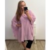 Tunika oversize krátký rukáv dámská nadrozměr (XL/2XL/3XL/4XL ONE SIZE) ITALSKÁ MÓDA IMBM23FATI/DU (Velikost 2XL/3XL, Barva bílá)