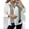 Tunika/halenka košilová dlouhý rukáv dámská (S/M ONE SIZE) ITALSKÁ MÓDA IMPGM2323110/DU (Velikost S/M/L, Barva bílá)