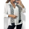 Tunika/halenka košilová dlouhý rukáv dámská (S/M ONE SIZE) ITALSKÁ MÓDA IMPGM2323110/DU (Velikost S/M/L, Barva bílá)