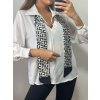 Tunika/halenka košilová dlouhý rukáv dámská (S/M ONE SIZE) ITALSKÁ MÓDA IMPGM2323110/DU (Velikost S/M/L, Barva bílá)
