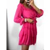Šaty carmen šifon letní 3/4 dlouhý rukáv dámské (S/M ONE SIZE) ITALSKÁ MÓDA IMW230931/DU (Velikost S/M/L, Barva Černá)