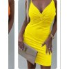 Šaty elegantní letní na ramínka dámské (S/M ONE SIZE) ITALSKÁ MÓDA IMWB23129/DU (Velikost S/M/L, Barva Černá)