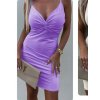 Šaty elegantní letní na ramínka dámské (S/M ONE SIZE) ITALSKÁ MÓDA IMWB23129/DU (Velikost S/M/L, Barva Černá)