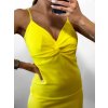 Šaty elegantní letní na ramínka dámské (S/M ONE SIZE) ITALSKÁ MÓDA IMWB23129/DU (Velikost S/M/L, Barva Černá)