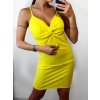 Šaty elegantní letní na ramínka dámské (S/M ONE SIZE) ITALSKÁ MÓDA IMWB23129/DU (Velikost S/M/L, Barva Černá)