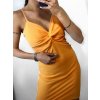 Šaty elegantní letní na ramínka dámské (S/M ONE SIZE) ITALSKÁ MÓDA IMWB23129/DU (Velikost S/M/L, Barva Černá)