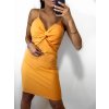 Šaty elegantní letní na ramínka dámské (S/M ONE SIZE) ITALSKÁ MÓDA IMWB23129/DU (Velikost S/M/L, Barva Černá)