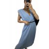 Šaty skládané s páskem bez rukávu dámské (S/M ONE SIZE) ITALSKá MóDA IM423074/DU