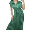 Šaty letní dlouhé košilové krátký rukáv dámské (S/M ONE SIZE) ITALSKÁ MÓDA IMM23U8991/DU (Velikost S/M/L, Barva růžová starorůžová)