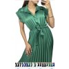 Šaty letní dlouhé košilové krátký rukáv dámské (S/M ONE SIZE) ITALSKÁ MÓDA IMM23U8991/DU (Velikost S/M/L, Barva růžová starorůžová)
