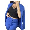 Souprava elegantní sako a kalhoty dámská (S/M ONE SIZE) ITALSKÁ MÓDA IMWB23027/DU (Velikost S/M/L, Barva Černá)