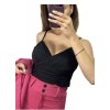 Souprava elegantní sako a kalhoty dámská (S/M ONE SIZE) ITALSKÁ MÓDA IMWB23027/DU (Velikost S/M/L, Barva Černá)