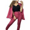 Souprava elegantní sako a kalhoty dámská (S/M ONE SIZE) ITALSKÁ MÓDA IMWB23027/DU (Velikost S/M/L, Barva Černá)