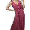 Šaty dlouhé společenské na ramínka dámské (S/M ONE SIZE) ITALSKÁ MÓDA IMM235602/DU (Velikost S/M/L, Barva béžová)