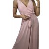 Šaty dlouhé společenské na ramínka dámské (S/M ONE SIZE) ITALSKÁ MÓDA IMM235602/DU (Velikost S/M/L, Barva béžová)