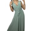 Šaty dlouhé společenské na ramínka dámské (S/M ONE SIZE) ITALSKÁ MÓDA IMM235602/DU (Velikost S/M/L, Barva béžová)