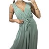 Šaty dlouhé společenské na ramínka dámské (S/M ONE SIZE) ITALSKÁ MÓDA IMM235602/DU (Velikost S/M/L, Barva béžová)