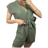 Overal letní krátký rukáv dámský (S/M ONE SIZE) ITALSKÁ MÓDA IMWB236490/DU (Velikost S/M/L, Barva béžová)