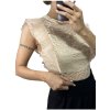 Body elegantní krajkové bez rukávů dámské (S/M ONE SIZE) ITALSKÁ MÓDA IMM23ZO2652/DU