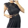 Body elegantní krajkové bez rukávů dámské (S/M ONE SIZE) ITALSKÁ MÓDA IMM23ZO2652/DU (Velikost S/M/L, Barva béžová)