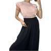 Body elegantní krajkové bez rukávů dámské (S/M ONE SIZE) ITALSKÁ MÓDA IMM23ZO2652/DU (Velikost S/M/L, Barva béžová)
