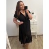 Šaty letní šifonové krátký rukáv dámská nadrozměr (XL/2XL ONE SIZE) ITALSKÁ MÓDA IMWGM231414/DUR (Velikost XL/2XL, Barva béžová)