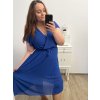 Šaty letní šifonové krátký rukáv dámská nadrozměr (XL/2XL ONE SIZE) ITALSKÁ MÓDA IMWGM231414/DUR (Velikost XL/2XL, Barva béžová)