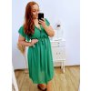 Šaty letní šifonové krátký rukáv dámská nadrozměr (XL/2XL ONE SIZE) ITALSKÁ MÓDA IMWGM231414/DUR (Velikost XL/2XL, Barva béžová)