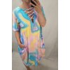 Šaty krátký rukáv dámské nadrozměr (XL/2XL/3XL ONE SIZE) POLSKÁ MÓDA PMLT22LOLITA