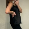 Tílko saténové letní s krajkou dámské (S/M/L ONE SIZE) ITALSKÁ MÓDA IM421321 (Velikost S/M/L, Barva tmavě béžová)