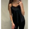 Tílko saténové letní s krajkou dámské (S/M/L ONE SIZE) ITALSKÁ MÓDA IM421321 (Velikost S/M/L, Barva tmavě béžová)