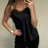 Tílko saténové letní s krajkou dámské (S/M/L ONE SIZE) ITALSKÁ MÓDA IM421321 (Velikost S/M/L, Barva tmavě béžová)