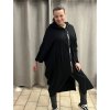 Šaty mikinové s kapucí dlouhý rukáv dámské (XL/3XL ONE SIZE) ITALSKÁ MÓDA IM4212007/DR
