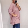 Tričko tunika s přívěškem dlouhý rukáv dámská (3XL/5XL ONE SIZE) ITALSKá MóDA IM321588/DR