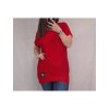 Tunika oversize krátký rukáv dámská (L/XL ONE SIZE) ITALSKÁ MÓDA IMD21472/DR (Velikost S/M/L, Barva červená)