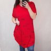 Tunika oversize krátký rukáv dámské (XL/2XL ONE SIZE) ITALSKÁ MÓDA IM422361/DR (Velikost XL/2XL, Barva Černá)